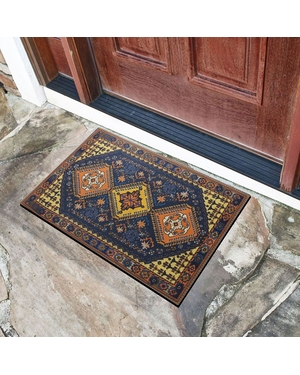 Otantik Kilim Desenli Kauçuk Kapı Önü Paspası