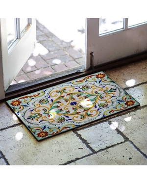 Çok Renkli Desenli Kauçuk Kapı Önü Paspası