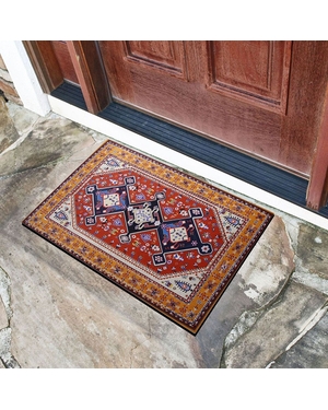 Kilim Desenli Ev İçi Kauçuk Kapı Önü Paspası