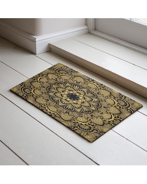 Renkli Desenli Kauçuk Kapı Önü Paspası