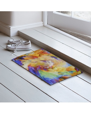 Çok Renkli Desenli Kauçuk Kapı Önü Paspası