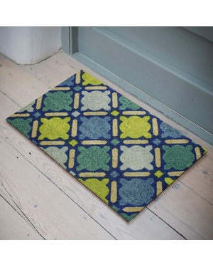 Renkli Desenli Kauçuk Kapı Önü Paspası