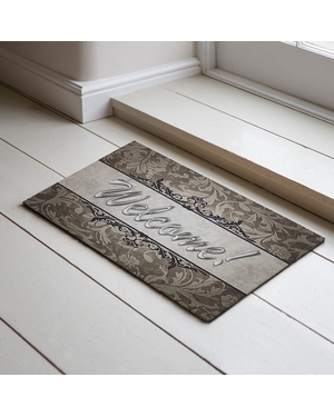 Welcome Yazılı Kauçuk Kapı Önü Paspası