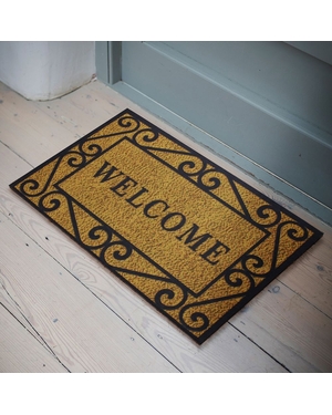 Welcome Yazılı Kauçuk Kapı Önü Paspası