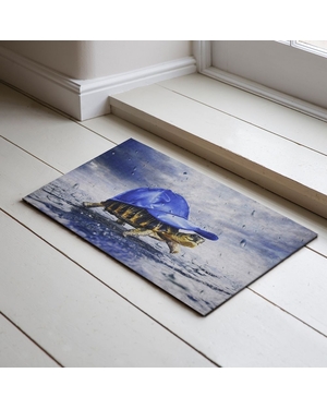 Kaplumbağa Baskılı Kauçuk Kapı Önü Paspası