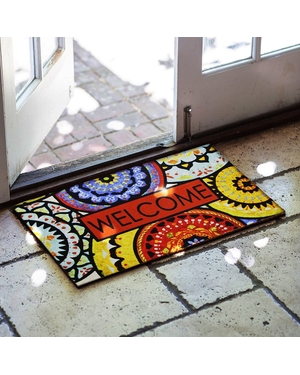 Welcome Yazılı Kauçuk Kapı Önü Paspası