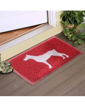 Köpek Desenli Kapı Önü Kıvırcık Paspas