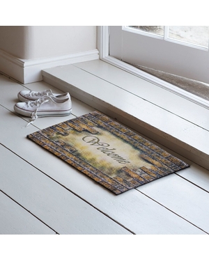 Welcome Yazılı Kauçuk Kapı Önü Paspası