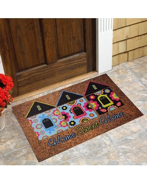 Home Sweet Home Yazılı Kauçuk Kapı Önü Paspası