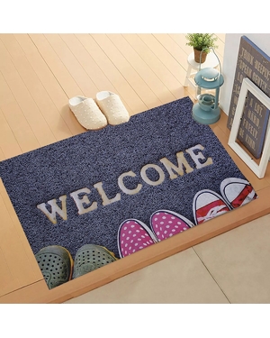 Welcome Yazılı Kauçuk Kapı Önü Paspası