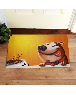 Sevimli Köpek Baskılı Kauçuk Çocuk Odası Paspası