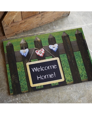 Welcome Home Yazılı Kauçuk Kapı Önü Paspası 