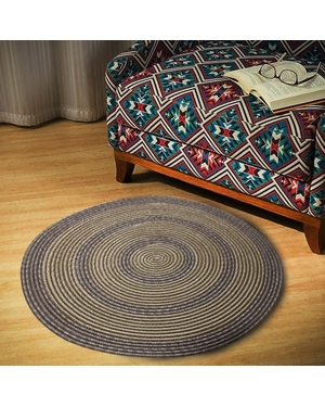 Dekoratif Oval El Örgüsü Halı Paspas