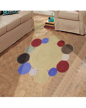 Doğal Jüt Etnik El Örgüsü Halı Paspas