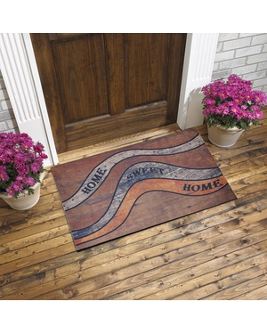 Home Sweet Home Baskılı Kauçuk Kapı Önü Paspası