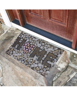 Home Yazılı Desenli Kauçuk Kapı Önü Paspas