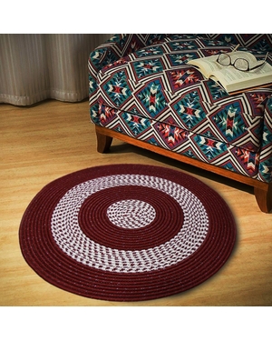 Dekoratif Oval El Örgüsü Halı Paspas