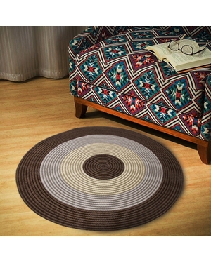 Dekoratif Oval El Örgüsü Halı Paspas