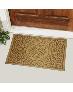 Otantik Desenli Kauçuk Kapı Önü Paspası