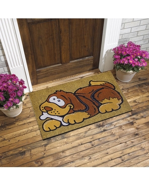 Sevimli Köpek Desenli Kauçuk Kapı Önü Paspası 