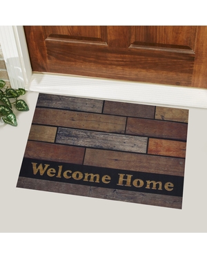 Welcome Home Yazılı Kauçuk Kapı Önü Paspası