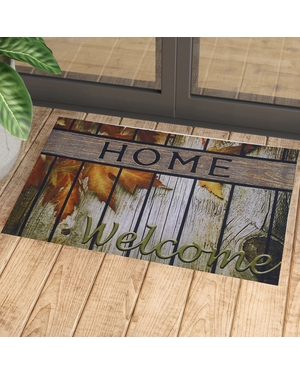 Welcome Home Yazılı Kauçuk Kapı Önü Paspası
