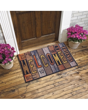 Welcome Yazı Baskılı Kauçuk Kapı Önü Paspası 