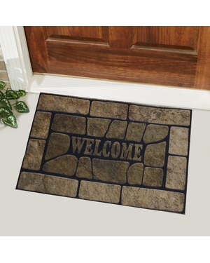 Welcome Yazılı Desenli Kauçuk Kapı Önü Paspası 