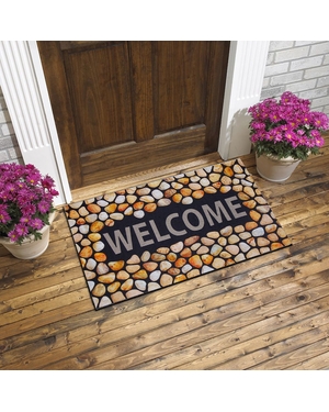 Welcome Yazılı Desenli Kauçuk Kapı Önü Paspası 