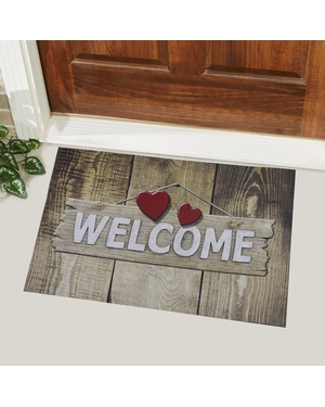 Welcome Yazılı Kauçuk Kapı Önü Paspası 