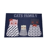 Cat Family Baskılı Kedi Yatağı Önü Kauçuk Paspas