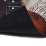 Gitar ve Notalar Desenli Kauçuk Kapı Önü Paspası 2 Adet